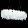 Luxury Gold Oval Feather Crystal Chandelier – Angel Wing Design