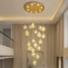Radiant Starburst Cascading Crystal Chandelier (Double Height)