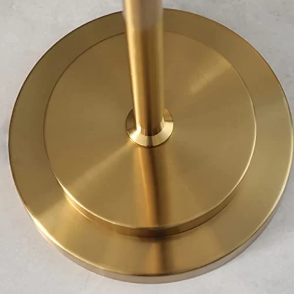 Luxury Gold Floor Lamp with Fabric Shade – Contemporary Standing Lamp