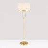 Luxury Gold Floor Lamp with Fabric Shade – Contemporary Standing Lamp