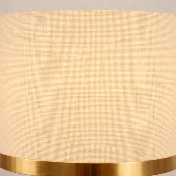 Luxury Gold Floor Lamp with Fabric Shade – Contemporary Standing Lamp