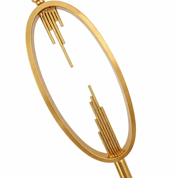 Luxury Gold Floor Lamp with Fabric Shade – Contemporary Standing Lamp