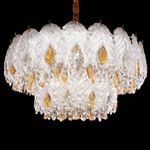Aurora Luxe Pure Crystal Chandelier – 600mm Ceiling Light