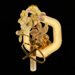 Golden Petal Crystal Wall Light – 3-Color LED Decorative Wall Lamp